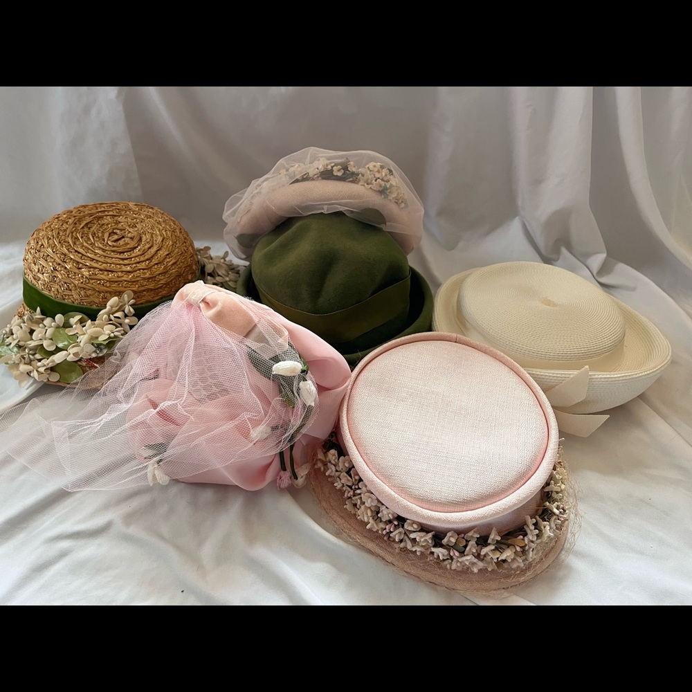Lot of 6 vintage hats from the 1950’s 1960’s